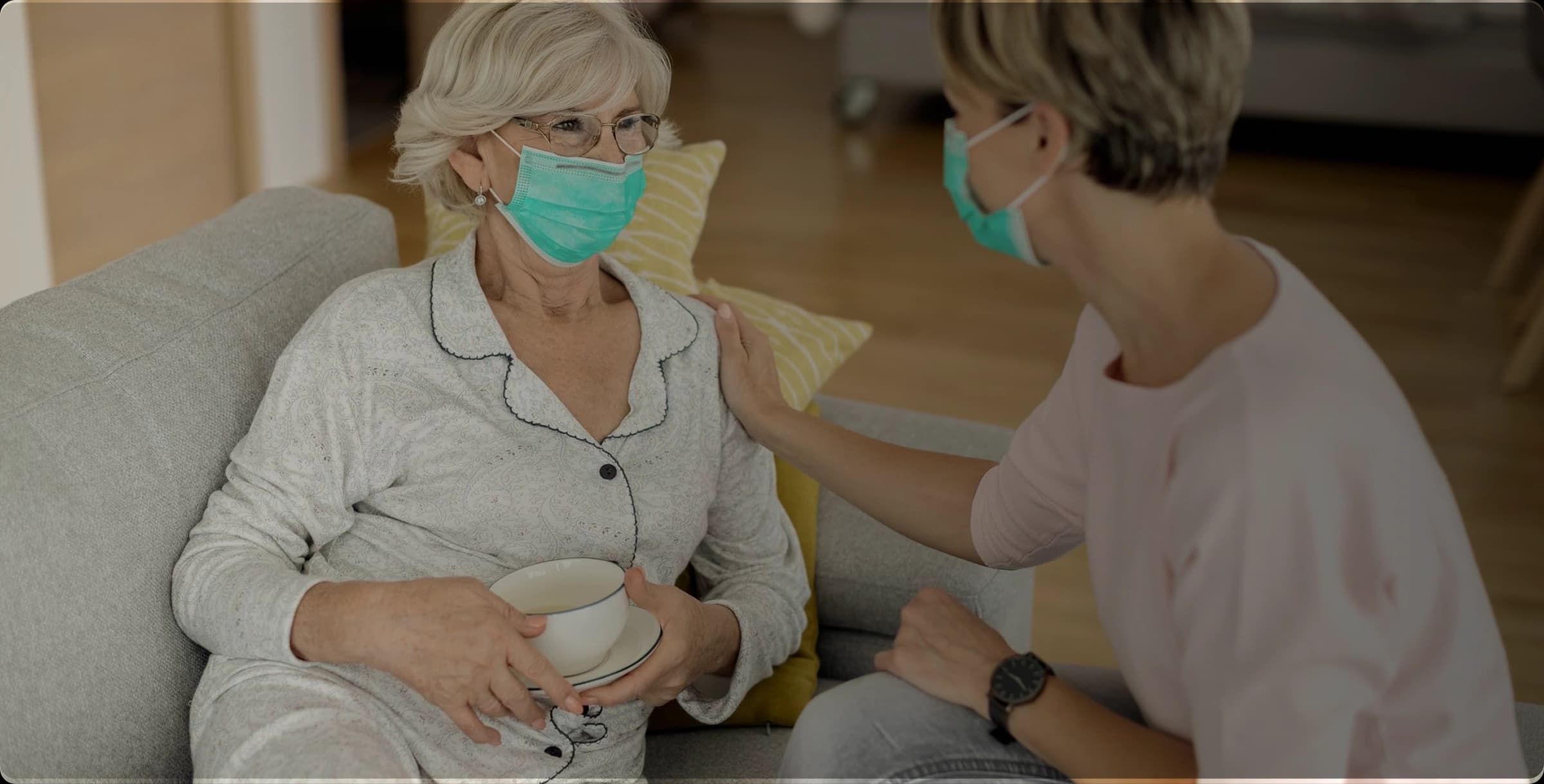 Caregiver providing compassionate support to an elderly person