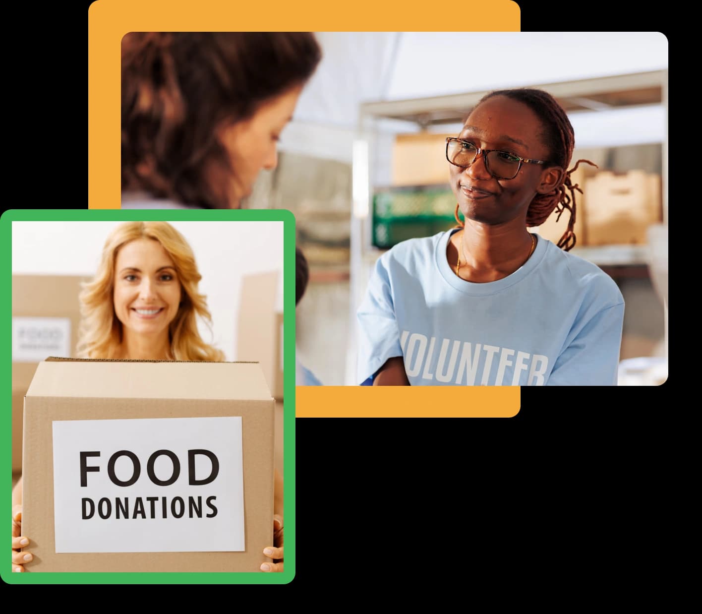 Volunteer assisting a community member